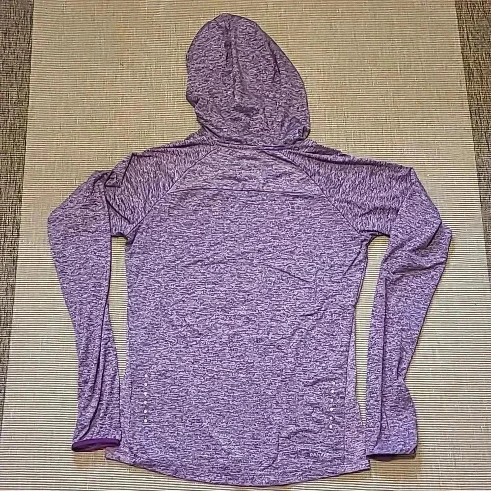 Women's NIKE Dry Fit Running Long Sleeved Shirt with  Hood - Size SMALL - Picture 8 of 9